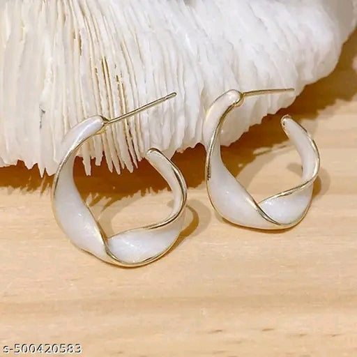 Korean Fashion Twisted Hoop Earring