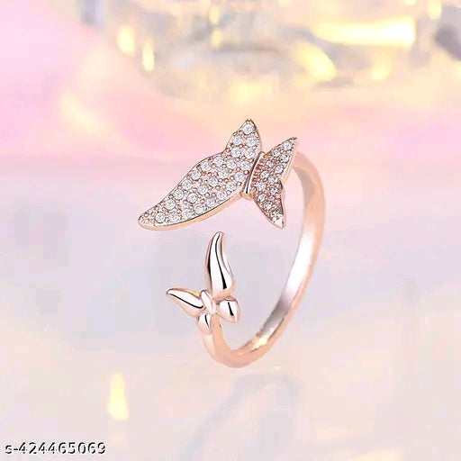Rose Gold Plated Butterfly Shape Ring