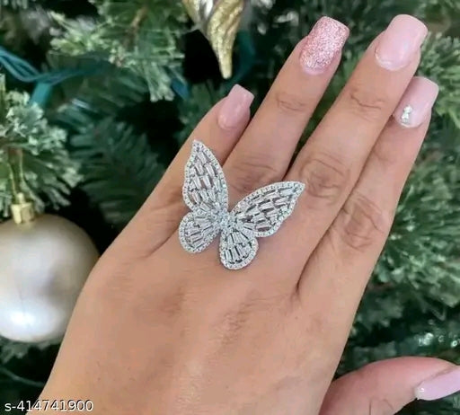 Elegant AD Butterfly Ring