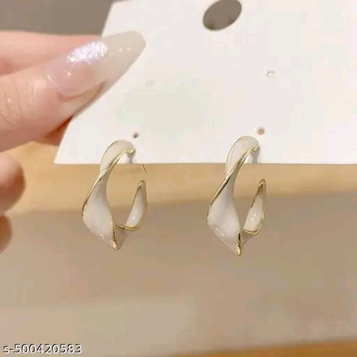 Korean Fashion Twisted Hoop Earring