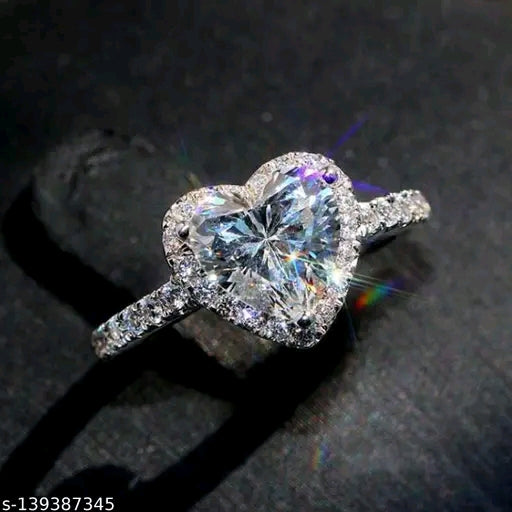 Thrillz Trendy American Diamond Silver Ring