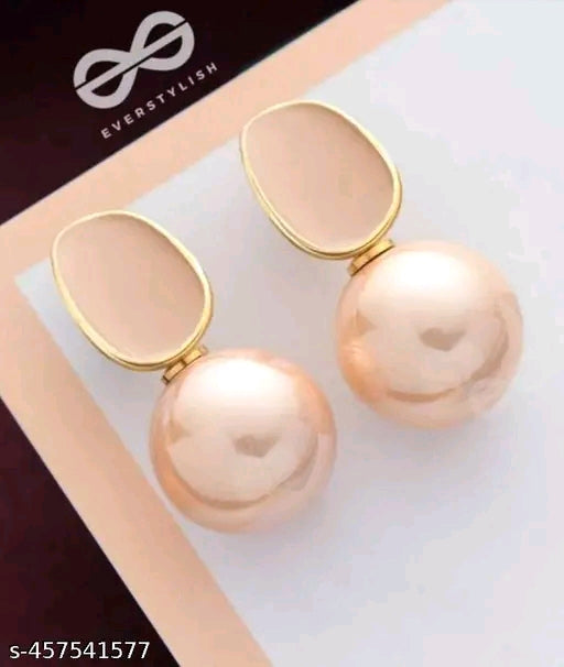 Gold Plated Pearl Drop Earring