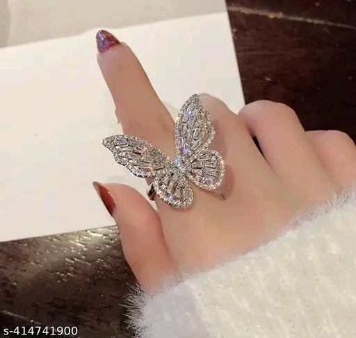 Elegant AD Butterfly Ring