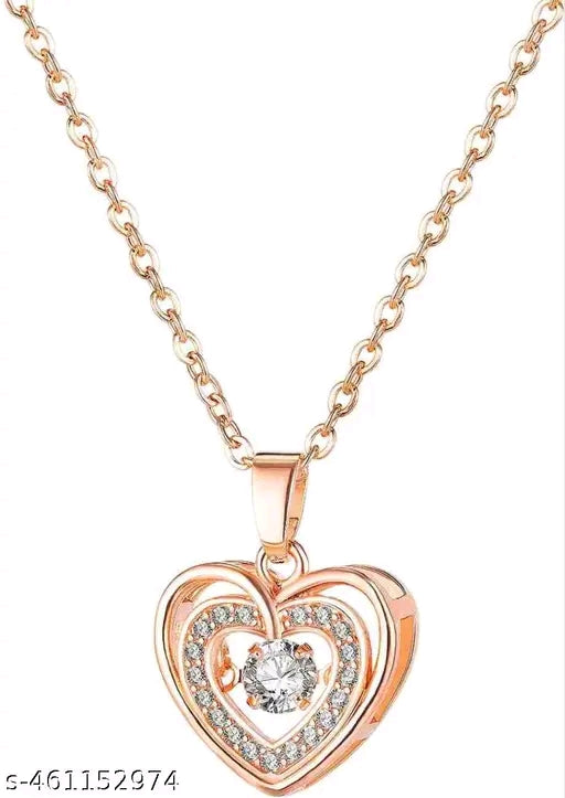 Heart Shape Diamond Pendant Chain
