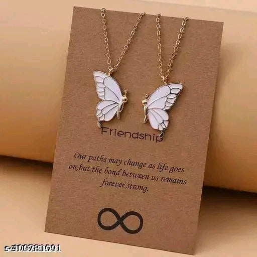 Wings Enamel Best Friend Pendant Chain