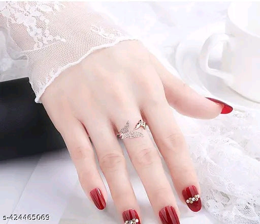 Rose Gold Plated Butterfly Shape Ring