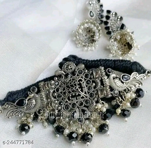 Black Pearl AD Jewellery Set