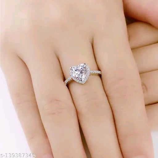 Thrillz Trendy American Diamond Silver Ring