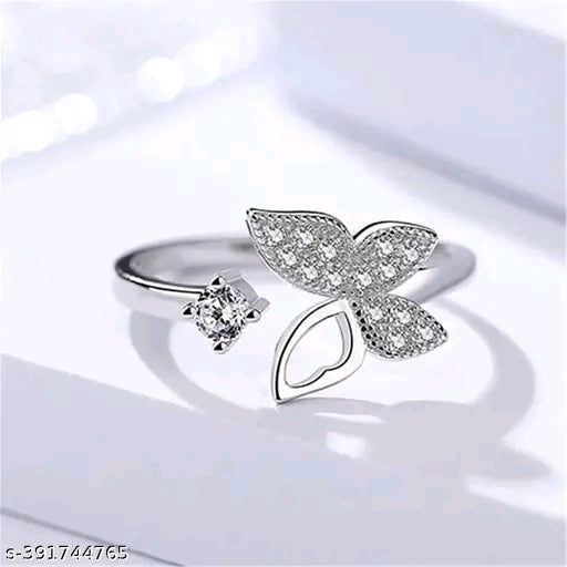 American Diamond Butterfly Ring