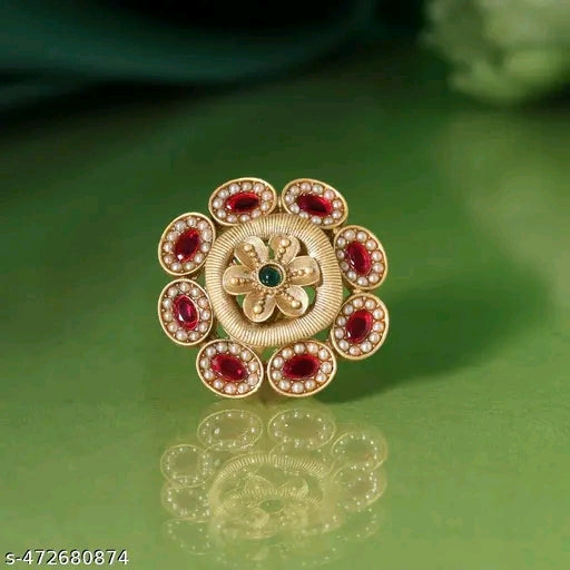 Kundan Meena Ring