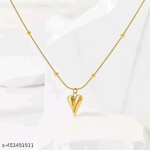 Gold Plated Heart Shape Pendant with chain