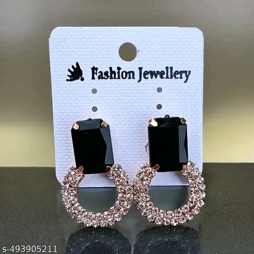 Wonderful Black Stone Earring