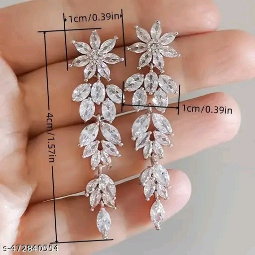 Silver-Plated Contemporary Earring
