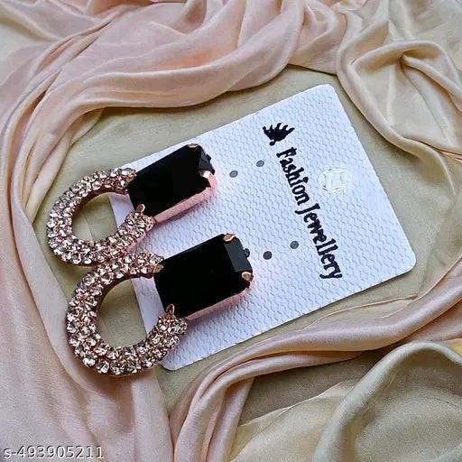 Wonderful Black Stone Earring