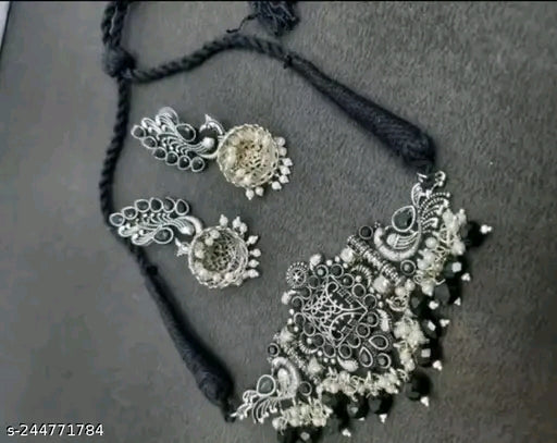 Black Pearl AD Jewellery Set