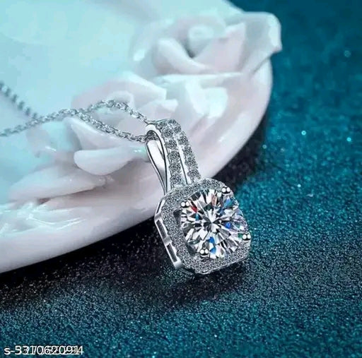 American Diamond Pendant with Chain
