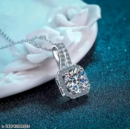 American Diamond Pendant with Chain