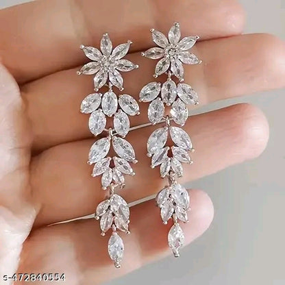 Silver-Plated Contemporary Earring