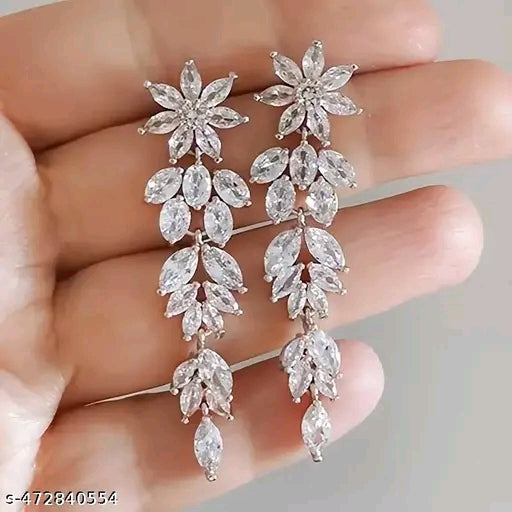 Silver-Plated Contemporary Earring