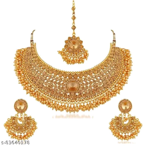 Gold Plated Choker Set With LCT Austrian Diamond Jewellery Set