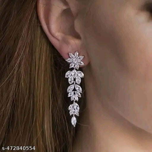 Silver-Plated Contemporary Earring