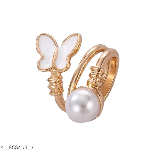 Gold Plated Butterfly Ring