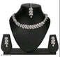 Rhodium Plated White Austrian Diamonds Jewellery Set