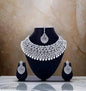 Silver Plated American Diamond Jewellery Set
