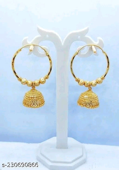 Golden matar bali with jhumki