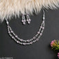 Luxury Two-Layer Silver Plated Bridal Statement Necklace