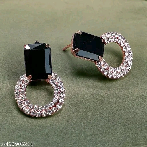 Wonderful Black Stone Earring