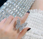 Elegant AD Butterfly Ring
