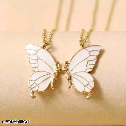 Wings Enamel Best Friend Pendant Chain