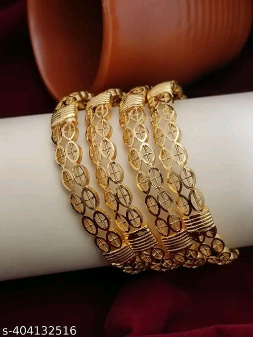 Gold Plated Brass Types bangles