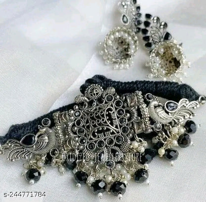 Black Pearl AD Jewellery Set