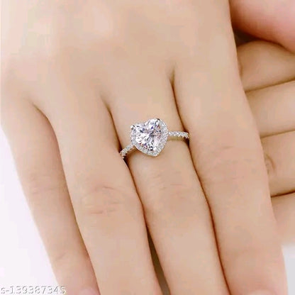 Thrillz Trendy American Diamond Silver Ring