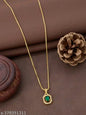 Gold Box With American Diamond Chain