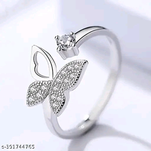 American Diamond Butterfly Ring