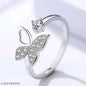 American Diamond Butterfly Ring