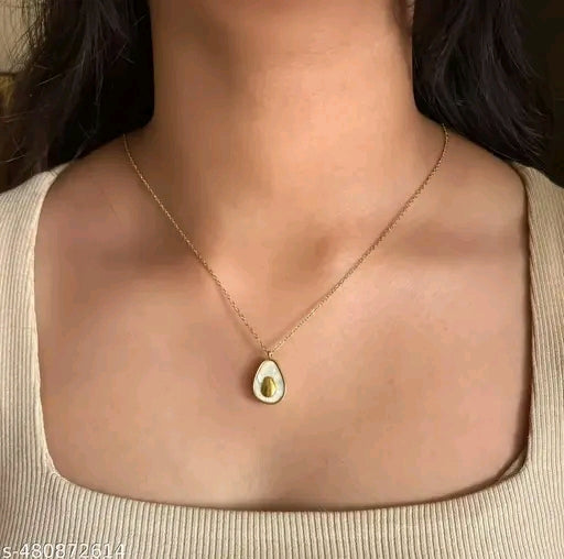 Avocado Shape Unique Elegant Pendant Chain