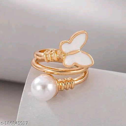 Gold Plated Butterfly Ring