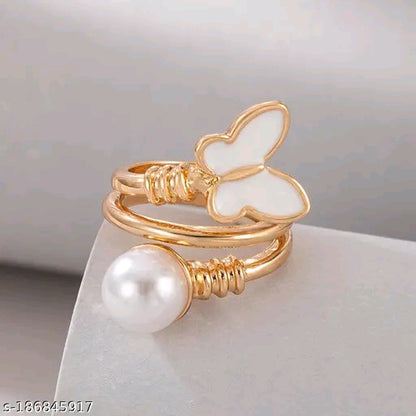 Gold Plated Butterfly Ring