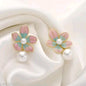Korean Fashion Colored Enamel Flower Earring