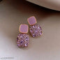 America Retro Temperament Square Earring