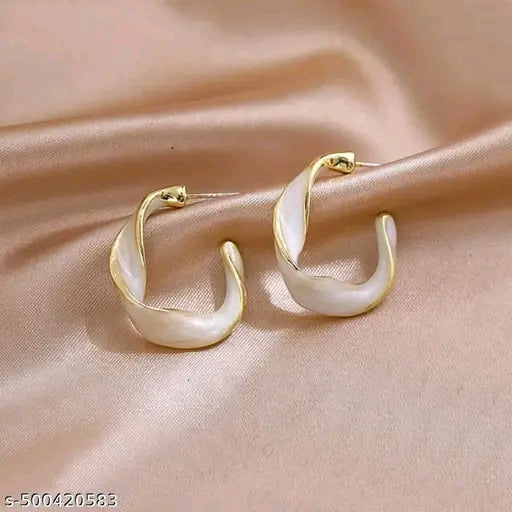 Korean Fashion Twisted Hoop Earring