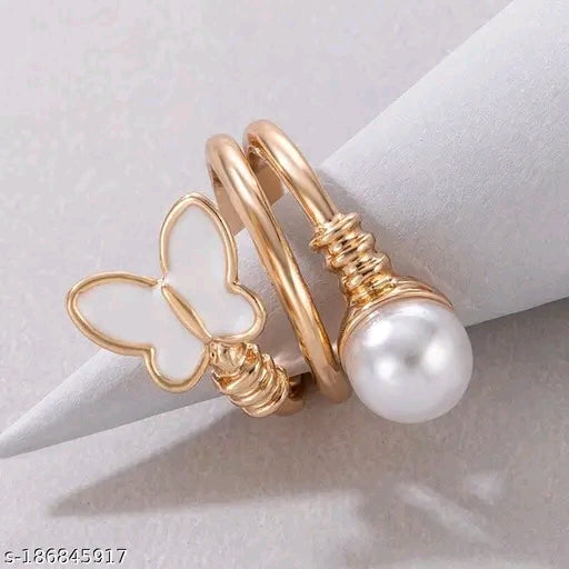 Gold Plated Butterfly Ring
