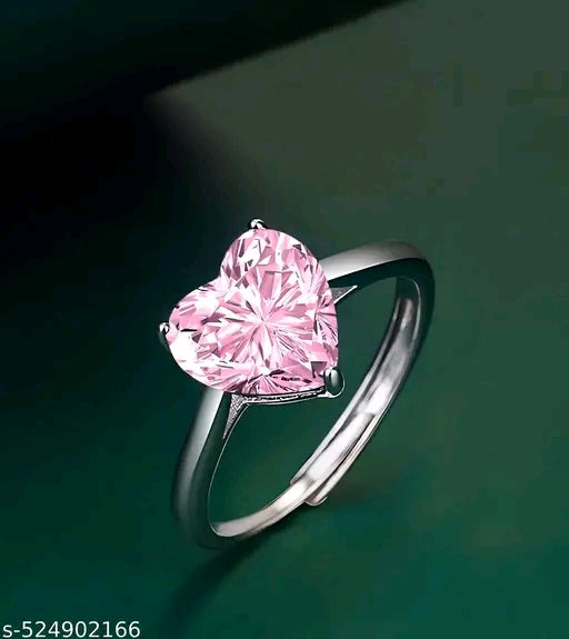 Heart Crystal Adjustable Ring