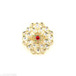 MASHBA Gold Plated Big Size Kundan Ring
