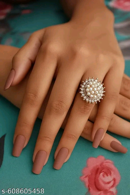 Pearl Cluster Statement Ring